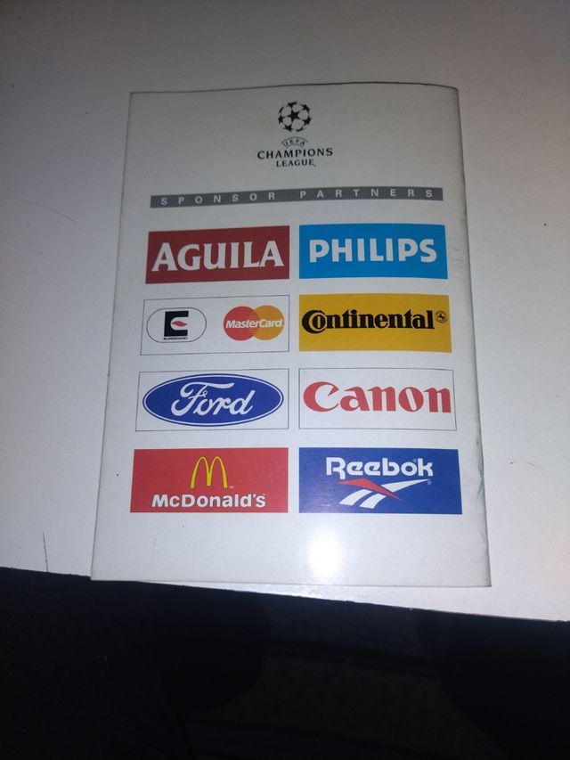 Programa UEFA champions 1996