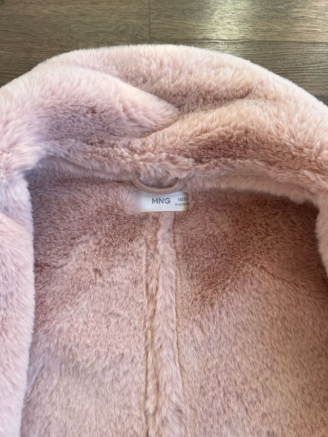 Abrigo niña t.12 forro pelo tacto ante