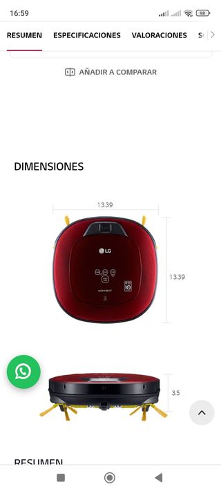 Aspiradora Smart Inverter Motor LG Hom-Bot