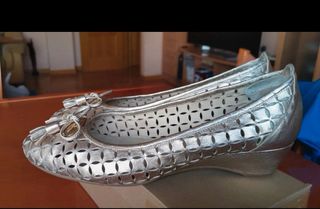 Bailarinas de piel doradas talla 40, piel auténtic