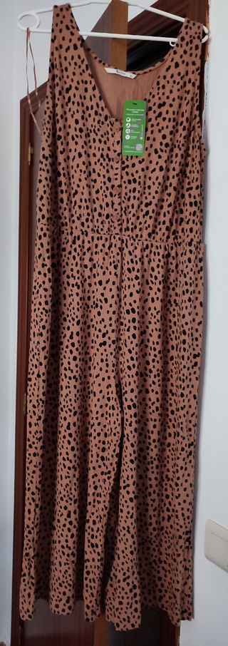 Mono animal print senza maniche nuovo