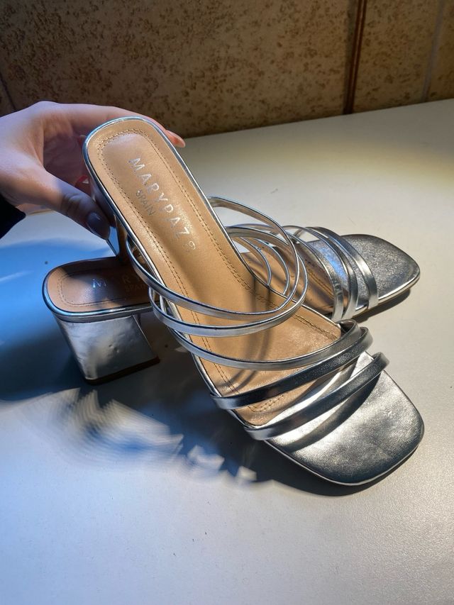 Sandalias plata