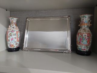 Bandeja de baño de plata