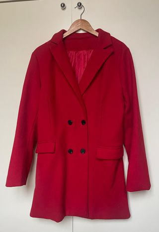 Cappotto rosso da donna, abrigo rojo de mujer