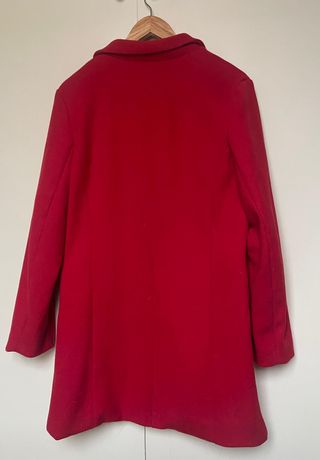 Cappotto rosso da donna, abrigo rojo de mujer