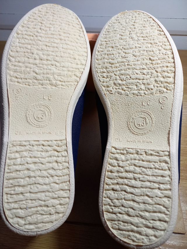 Zapatillas de tela, hombre, talla 43
