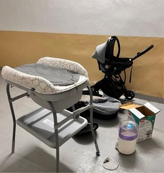 Cochecito bebe (3 partes) + cambiador/bañera