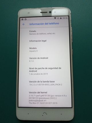 Móvil BQ Aquarius X