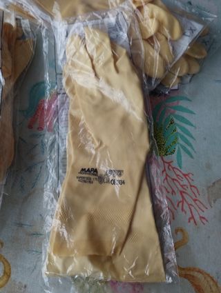 Lote 8 pares guantes látex satinados