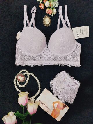 Set Lencería Encaje 85B 