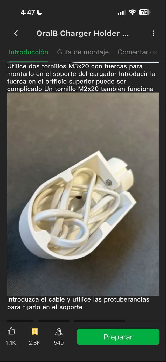 Soporte cargador OralB