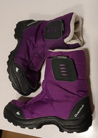 Botas decathlon nieve talla 32 moradas