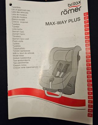 Silla coche BRITAX ROMER max-way plus