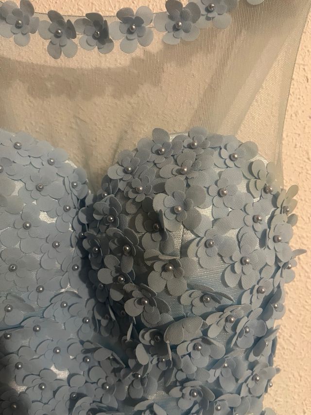 Vestido azúl juvenil para eventos