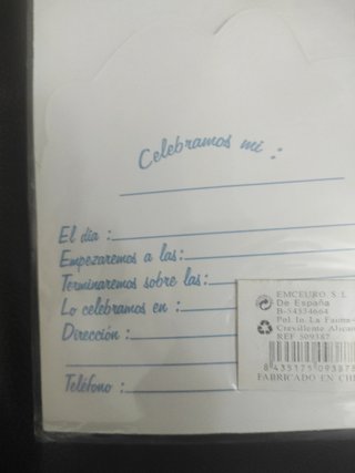 Invitaciones cumpleaños
