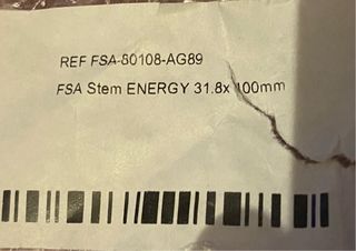 Stem fsa energy 31.8x100mm nuova