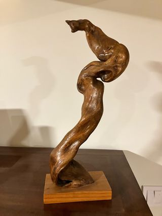 Adorno madera serpiente