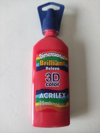Dimensional Relevo 3D - Brilhante - Vermelho Fogo