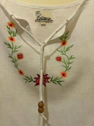 Blusa blanca boho nueva de Polinesia