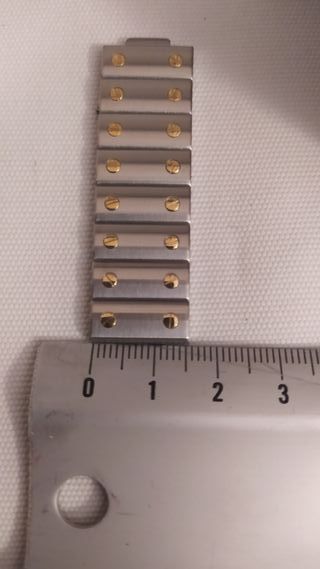 Eslabón reloj Cartier Santos 16 mm acero y oro