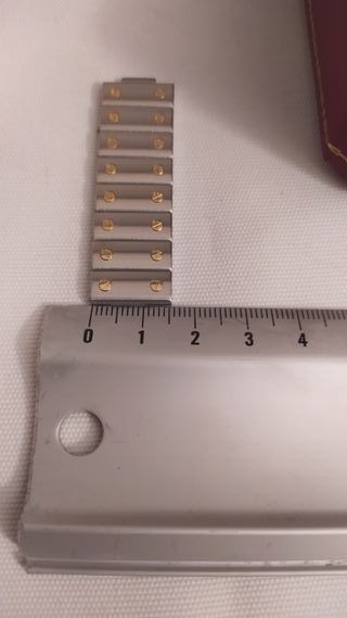 Eslabón reloj Cartier Santos 16 mm acero y oro