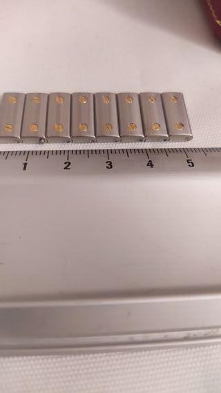 Eslabón reloj Cartier Santos 16 mm acero y oro