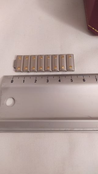 Eslabón reloj Cartier Santos 16 mm acero y oro