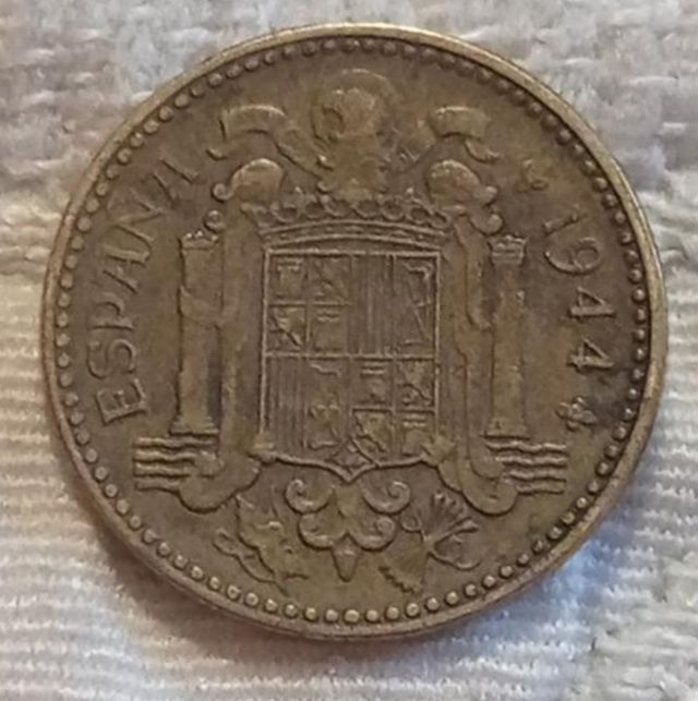 Moneta da 1 Peseta del 1944 Spagna