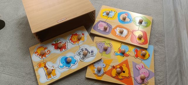 Nenittos Cajón 3 Puzzles de Madera