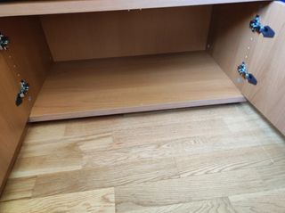 Mueble salón modular melamina nogal