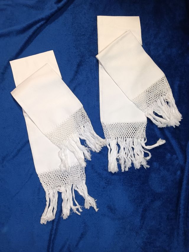 Asciugamani in fiandra frange vintage