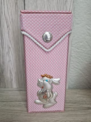 Portabiberon neonato decorazione argento