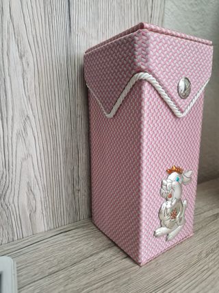 Portabiberon neonato decorazione argento