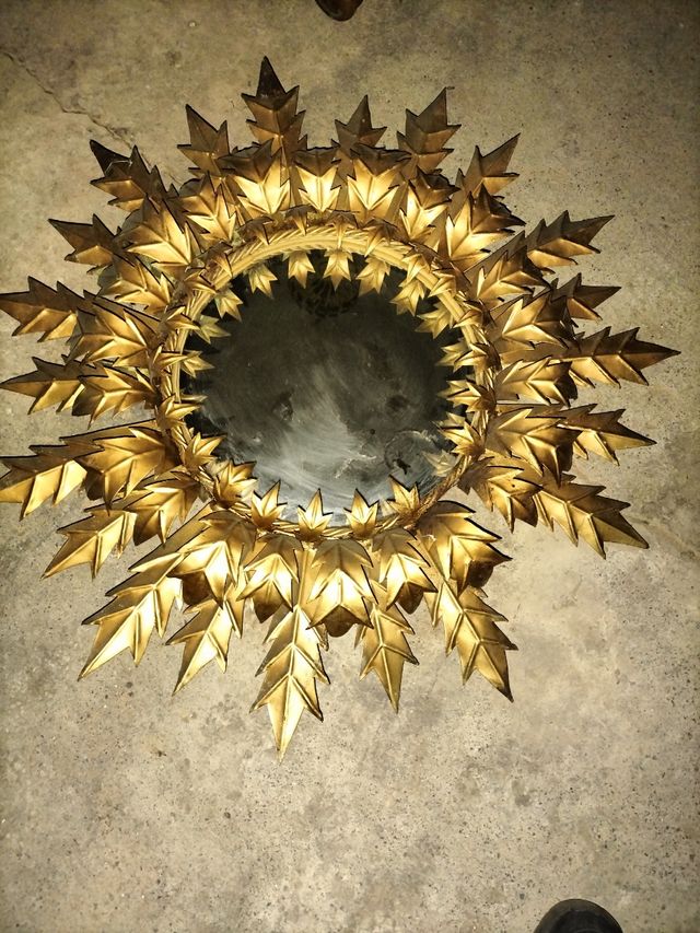 Espejo de sol de tres coronas, vintage