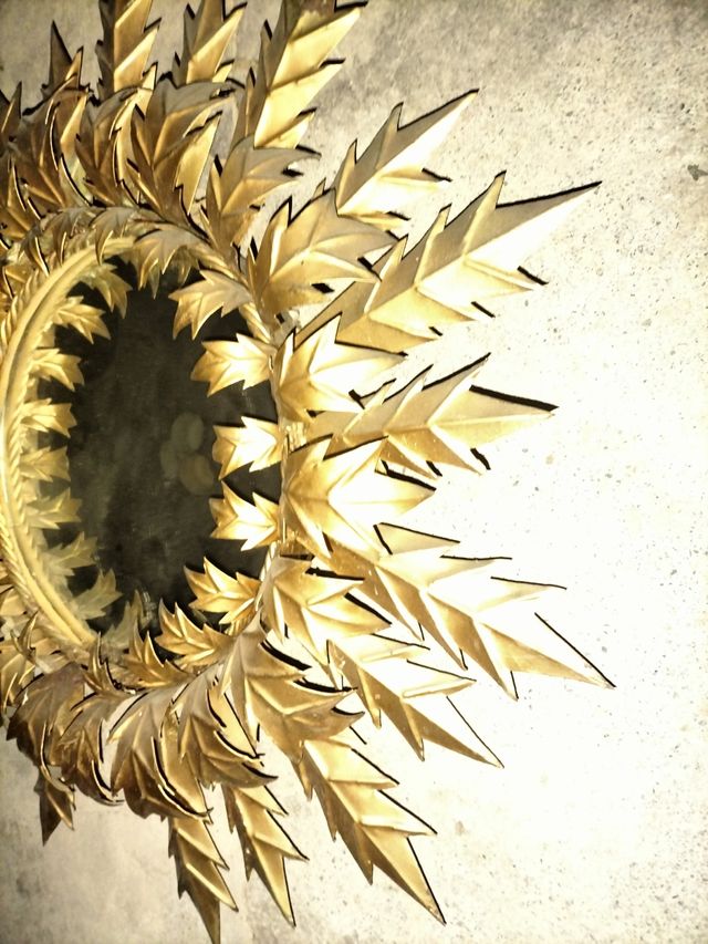 Espejo de sol de tres coronas, vintage