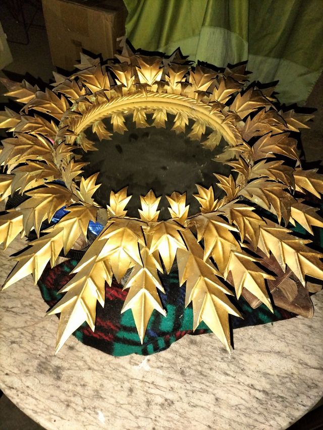 Espejo de sol de tres coronas, vintage