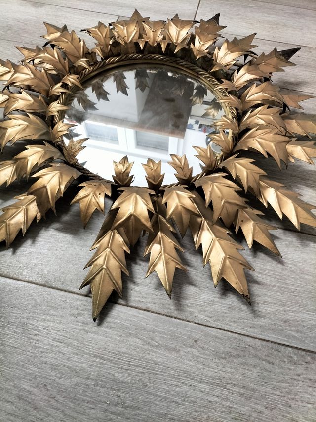 Espejo de sol de tres coronas, vintage