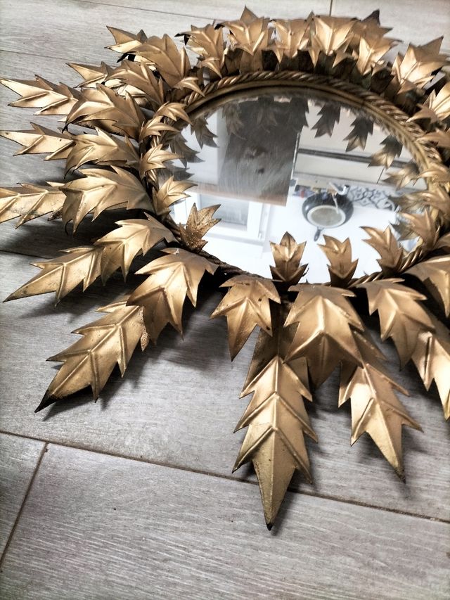 Espejo de sol de tres coronas, vintage