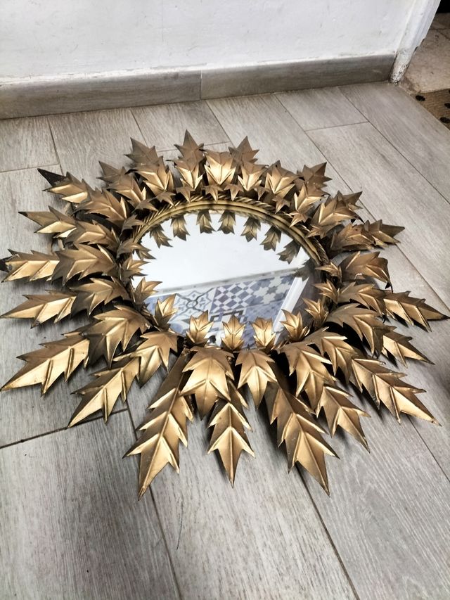 Espejo de sol de tres coronas, vintage