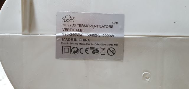 Termoventilatore verticale