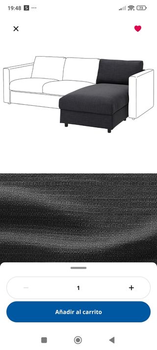 Funda chaiselongue sofá VIMLE IKEA