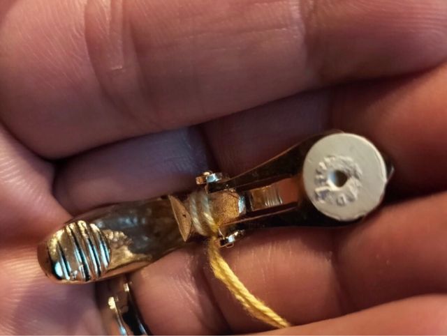 Pendientes antiguos chapado en oro