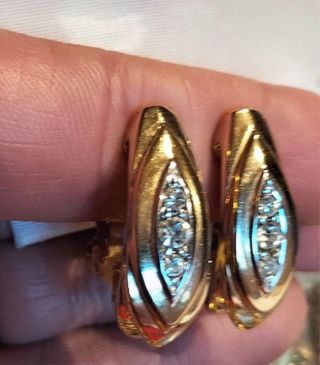 Pendientes antiguos chapado en oro