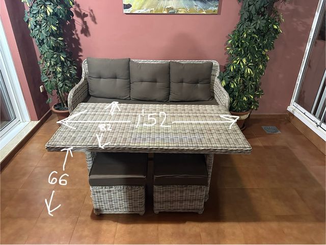 Muebles terraza de Ratán