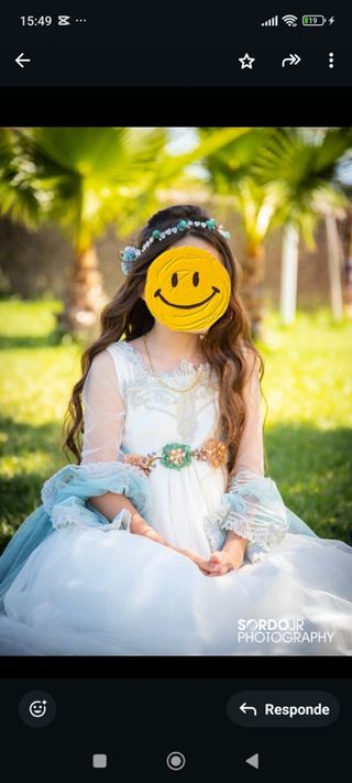 Vestidos de comunión precioso puestos un rato