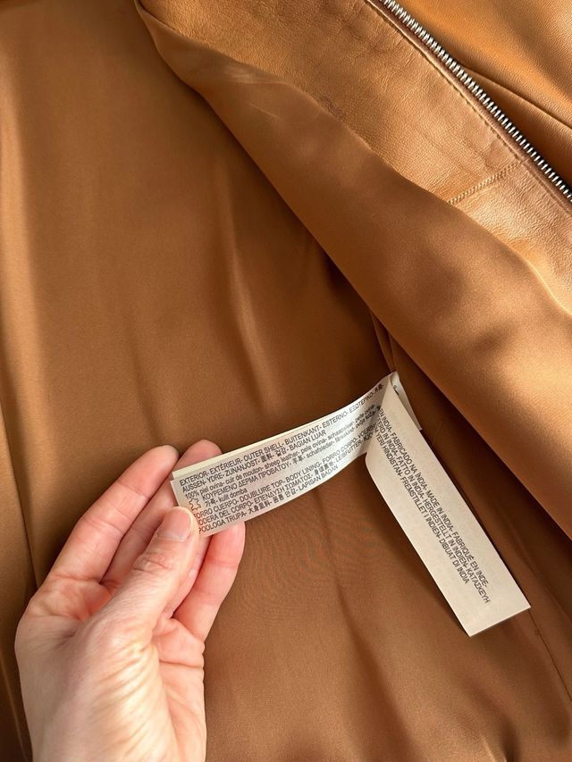 Massimo Dutti Leather Jacket XS