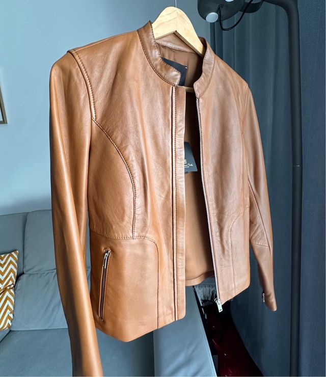 Massimo Dutti Leather Jacket XS