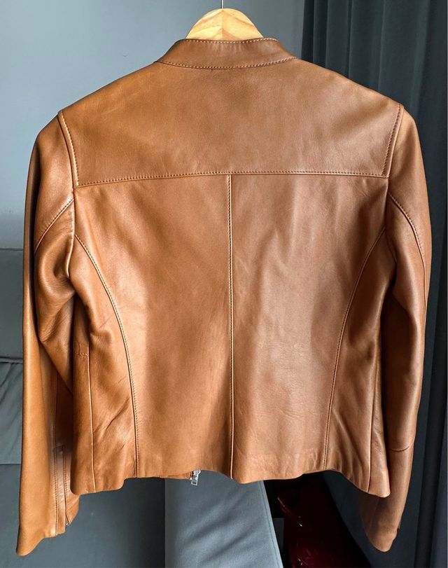 Massimo Dutti Leather Jacket XS