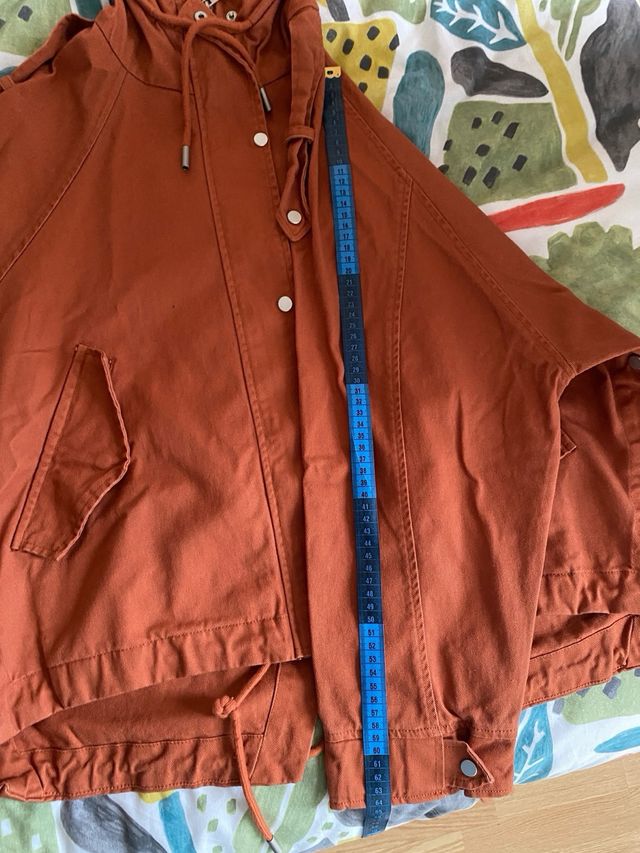 Cazadora vaquera mujer naranja