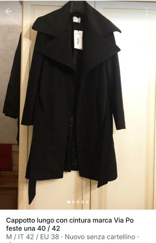 Cappotto lungo marca Via Po taglia 42 nu